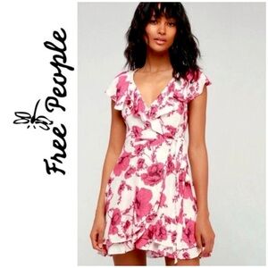 Free People French Quarter Floral Print Wrap Dress XS